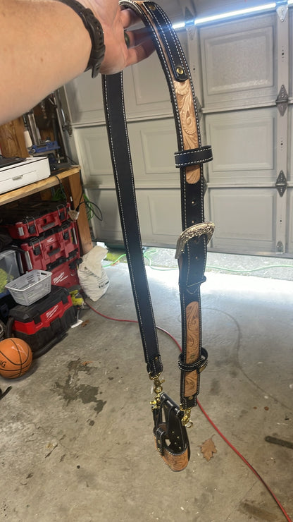 Floral Tooled Radio Strap