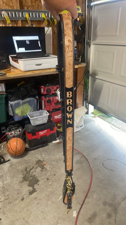 Floral Tooled Radio Strap