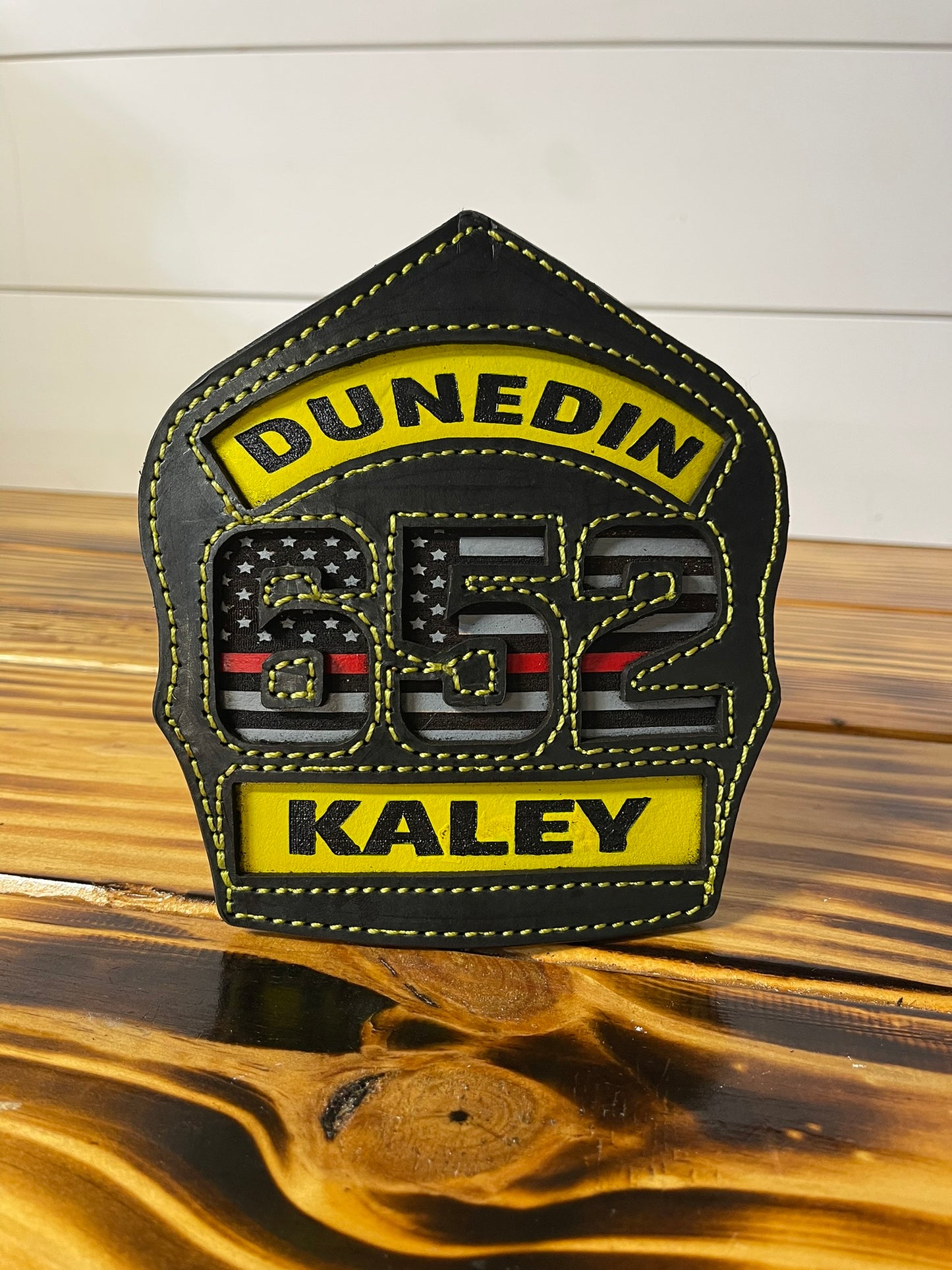 Custom Leather Helmet Shield