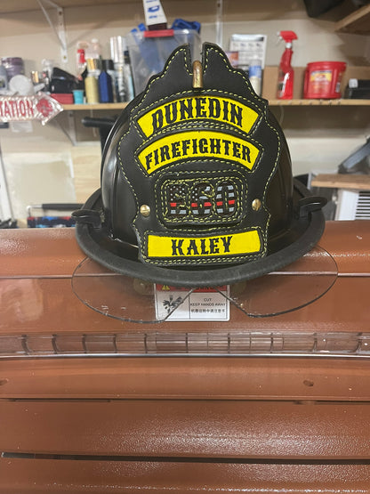 Custom Leather Helmet Shield
